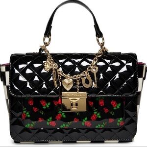 Betsey Johnson Princess Charming satchel with removable charm bracelet